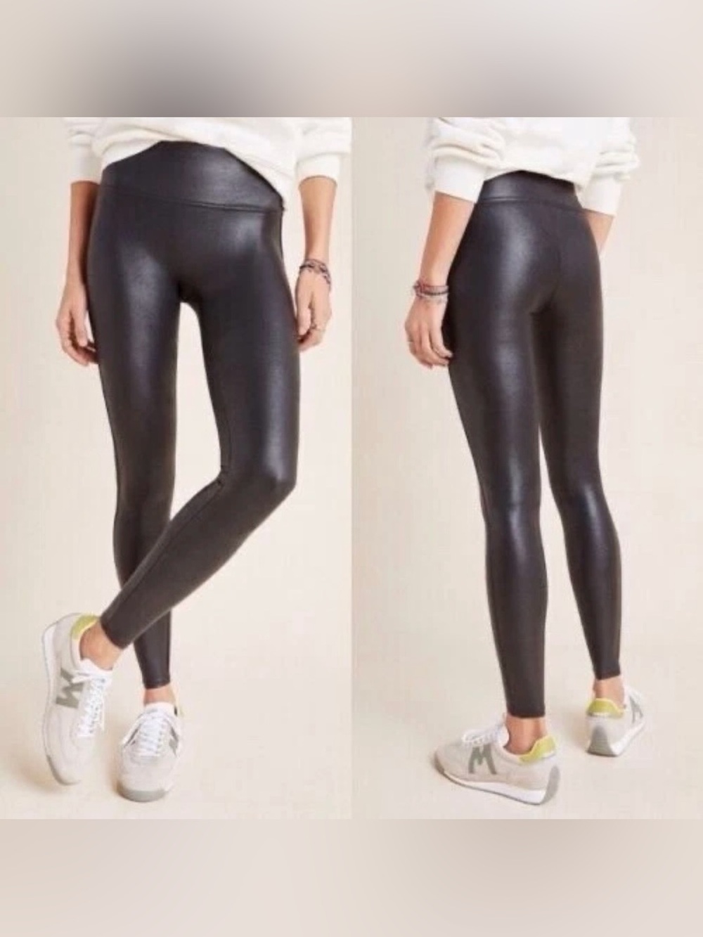 Spanx Black Faux Leather Leggings